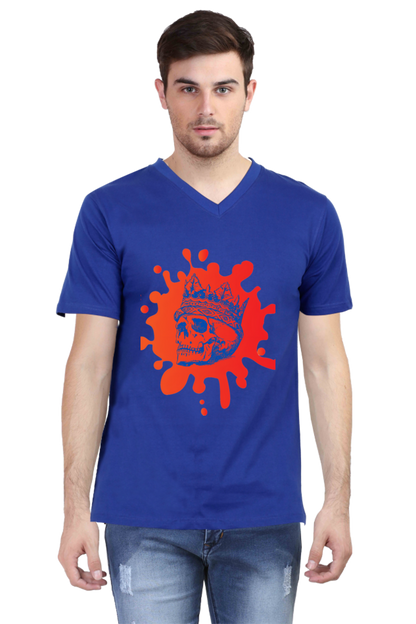 Make a Statement: Bluelander's V Neck Cotton Half Sleeve T-Shirts - Redefining Fashion with Futuristic Designs!