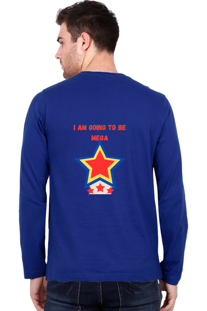 Unleash Confidence with Enhanced Back Design: Elevate Your Style in Bluelander's Full Sleeve Cotton T-Shirt!