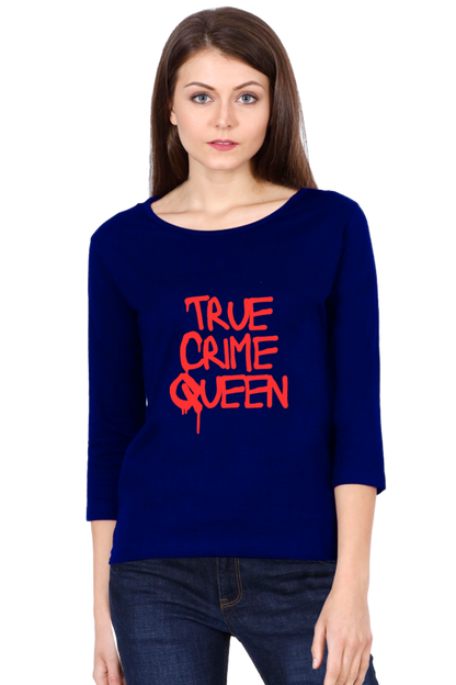 Live with Fashion Unleash Style and Comfort with Bluelander's Girls and Women's Cotton Full Sleeve T-Shirt.
