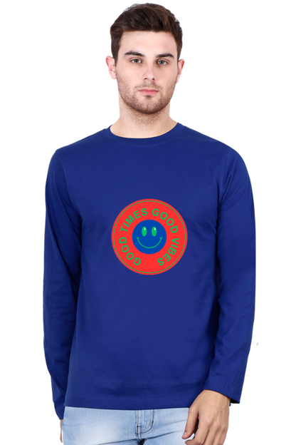 Level Up Your Style Game: Rocking Out in Bluelander's Cotton Full Sleeve T-Shirts!
