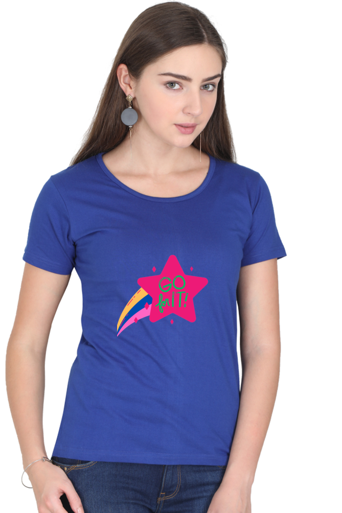 Show Your Feminism with Colors of Love: Bluelander's Girls Cotton Half Sleeve Shirt - Empower Your Style!