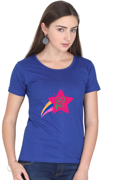 Show Your Feminism with Colors of Love: Bluelander's Girls Cotton Half Sleeve Shirt - Empower Your Style!