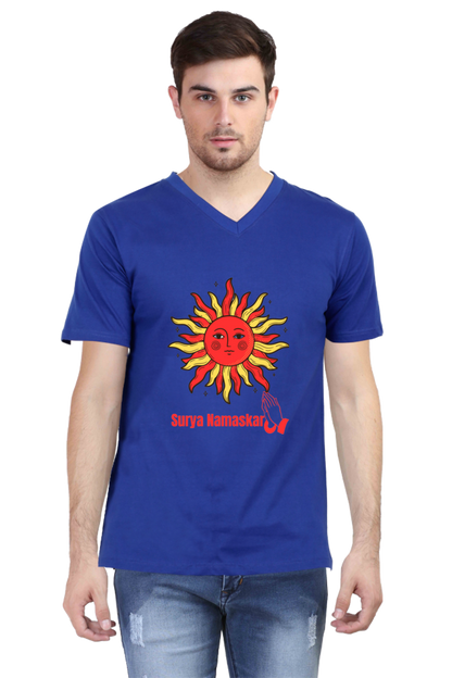 Unveil the Next Level of Design with Bluelander's V Neck Cotton Half Sleeve T-Shirts!