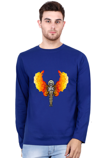 Glow Up Your Nights: Bluelander's Night Glow Cotton Full Sleeve T-Shirt Illuminates Your Style with Futuristic Designs!