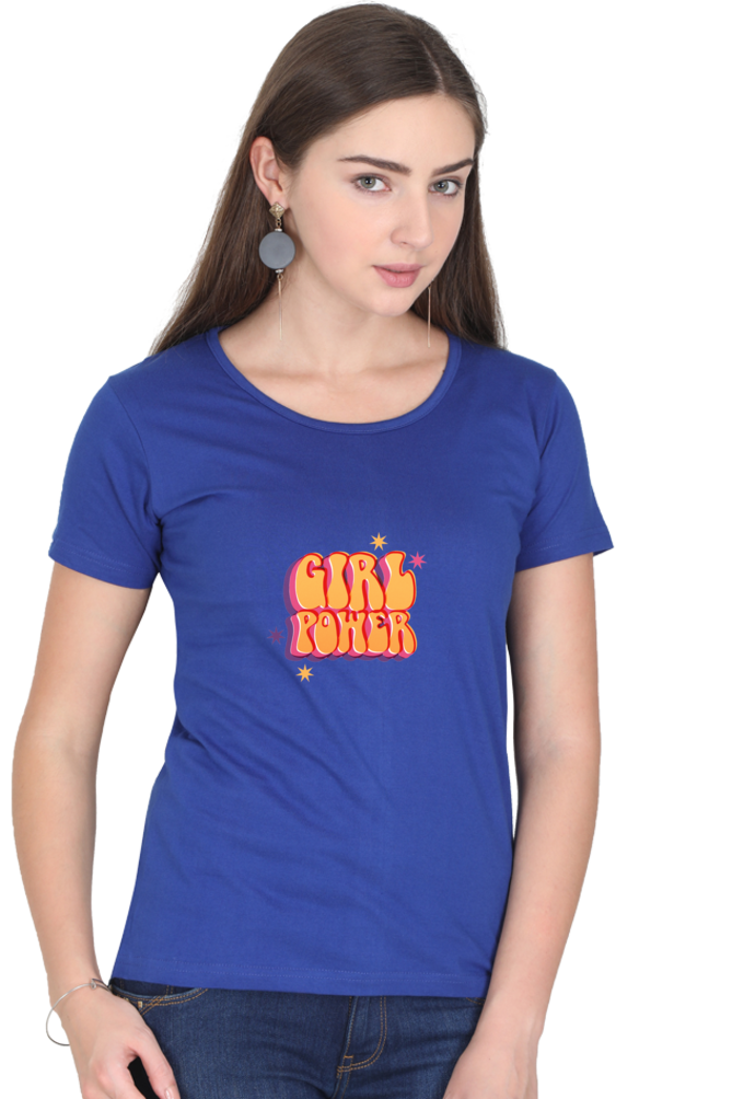 Bluelander Classic Cotton Female Half Sleeve T-Shirt: Unleash Girl Power with Style and Comfort