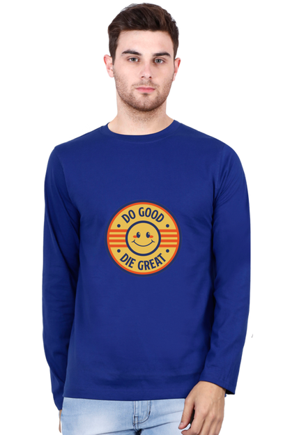 Unleash Style Brilliance: Bluelander's Enhanced Design Cotton Full Sleeve T-Shirt – Elevate Comfort with Every Stitch.