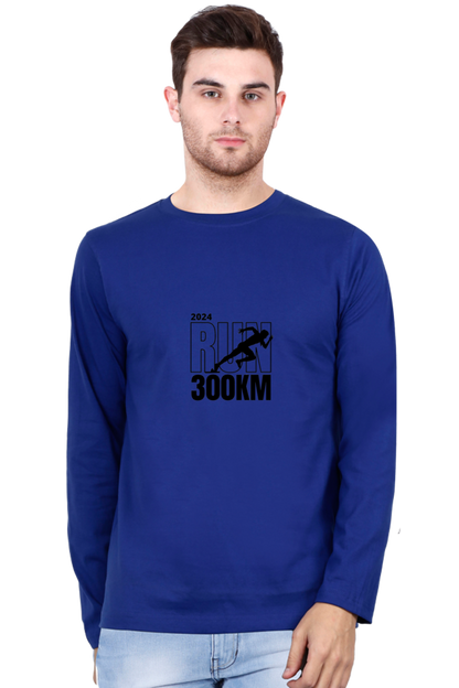 Stride in Style: Bluelander Male Full Sleeve Cotton T-Shirt, Run for Your Success with Fashion Forward Confidence
