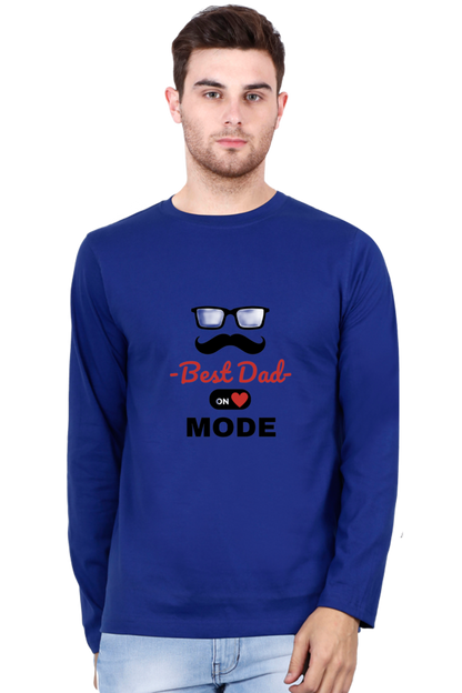 Bluelander Cotton Full Sleeve T-Shirt:Enhanced Design - A Stylish Tribute Celebrating Every Dad and Son.