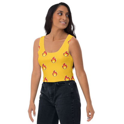Embrace Timeless Style with Bluelander's All Over Print Crop Tops.