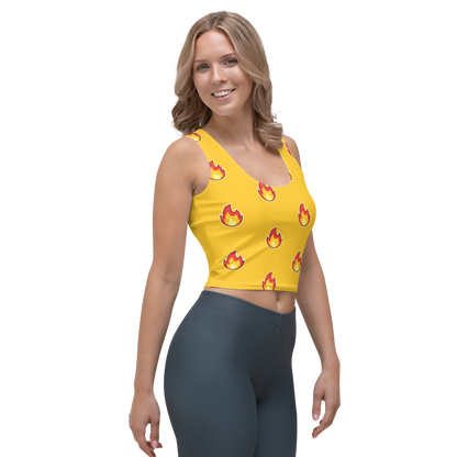 Embrace Timeless Style with Bluelander's All Over Print Crop Tops.