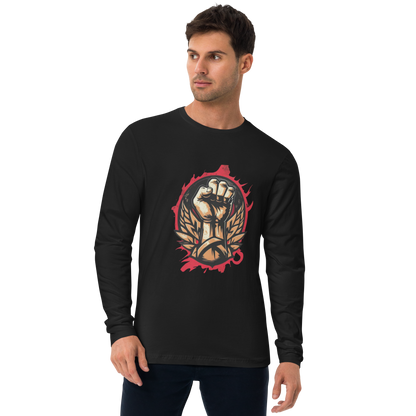 Rock the Look with Bluelander Cotton Full Sleeve T-Shirt | 'Fight Like a Rock Star' Design | 100% Cotton, Pre-Shrunk, Bio Washed
