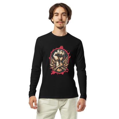 Rock the Look with Bluelander Cotton Full Sleeve T-Shirt | 'Fight Like a Rock Star' Design | 100% Cotton, Pre-Shrunk, Bio Washed