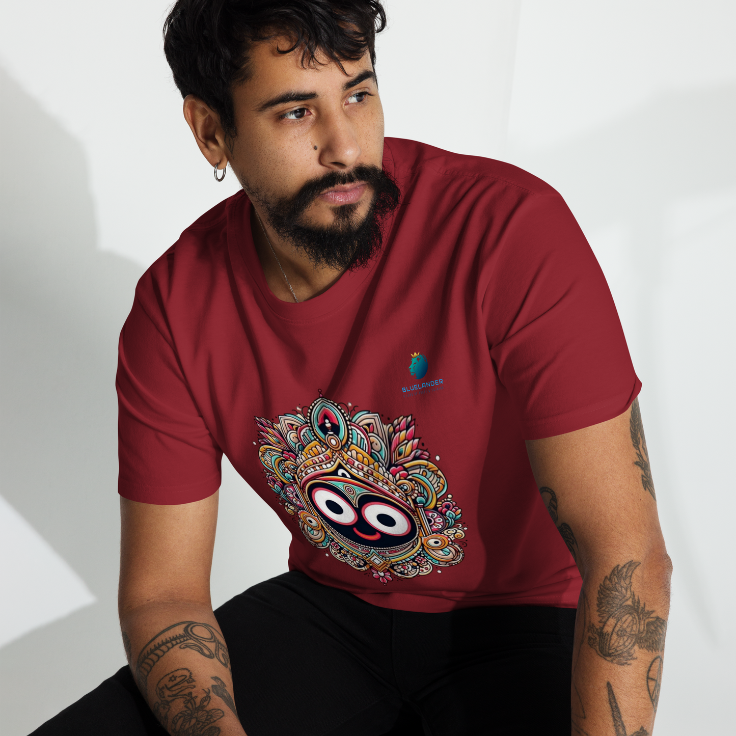 Sacred Comfort: Bluelanders  Premium  Cotton Unisex Half-Sleeve T-Shirt  Show drafts