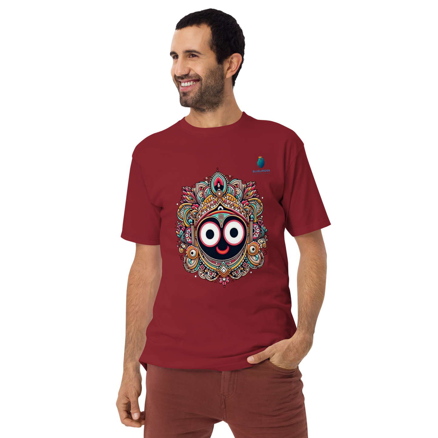 Sacred Comfort: Bluelanders  Premium  Cotton Unisex Half-Sleeve T-Shirt  Show drafts