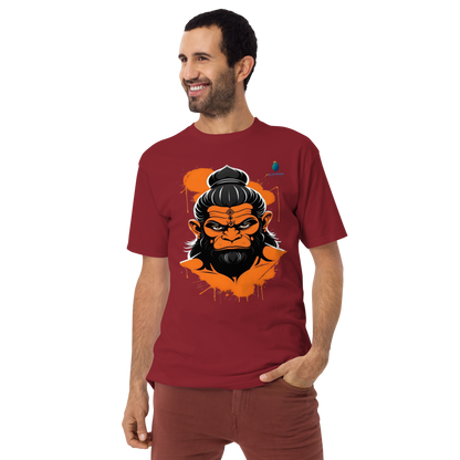 Bluelanders Divine Protection: Soft and Bio-Washed Hanuman premium unisex cotton T-Shirt.