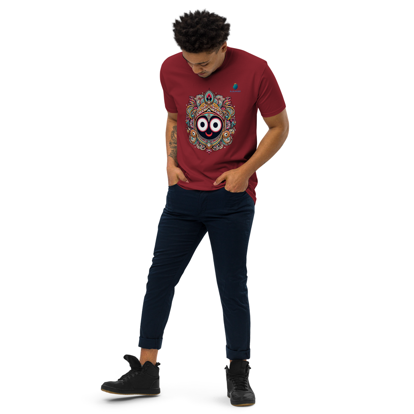 Sacred Comfort: Bluelanders  Premium  Cotton Unisex Half-Sleeve T-Shirt  Show drafts