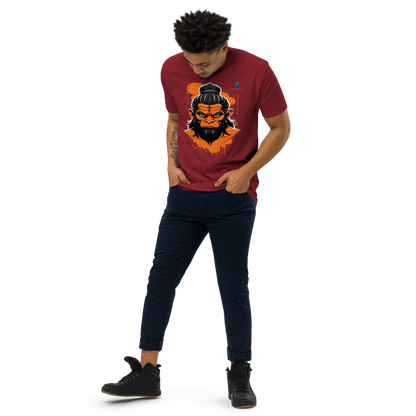 Bluelanders Divine Protection: Soft and Bio-Washed Hanuman premium unisex cotton T-Shirt.
