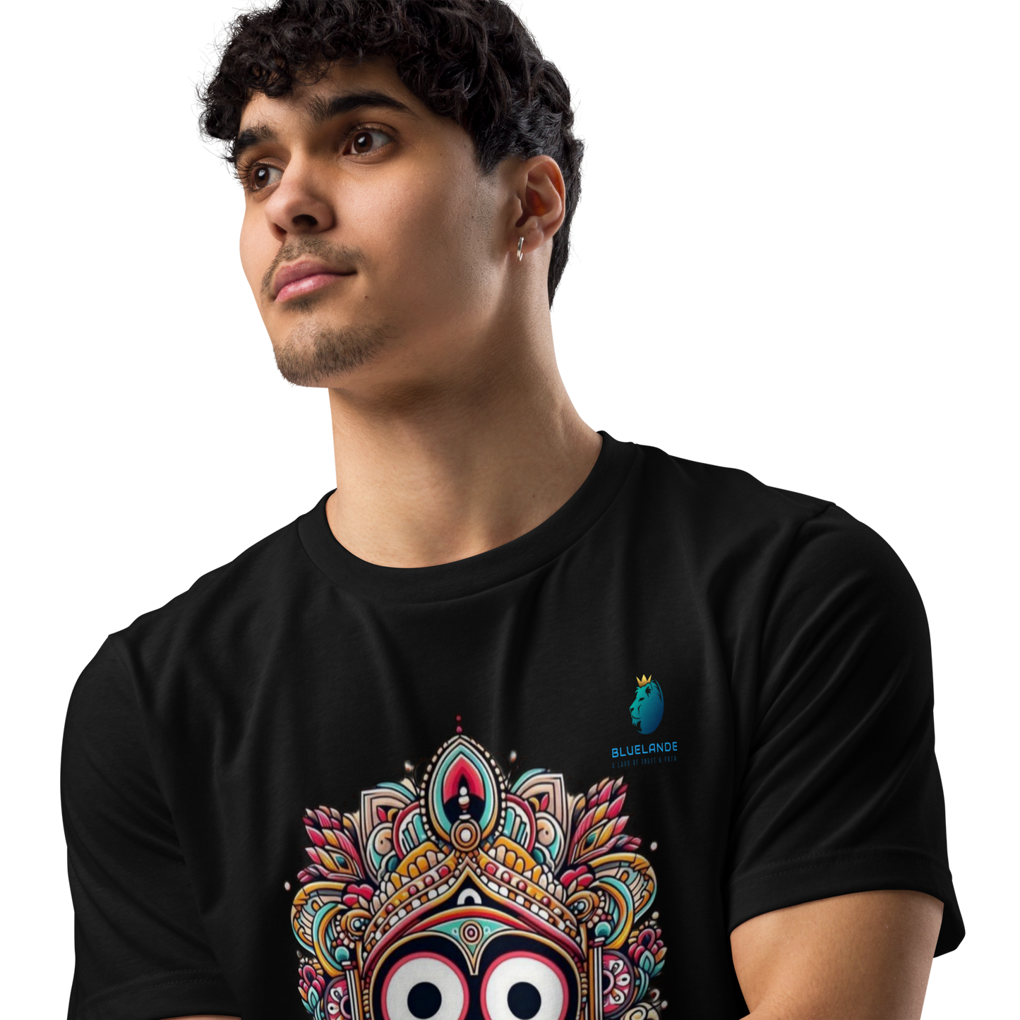 Sacred Comfort: Bluelanders  Premium  Cotton Unisex Half-Sleeve T-Shirt  Show drafts