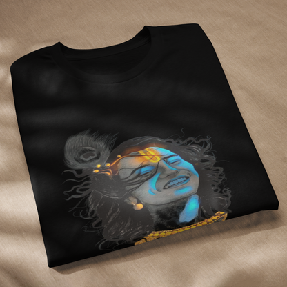 Experience Krishna's Love:  Bluelander's Soft Cotton T-Shirt,Spiritual Fashion.