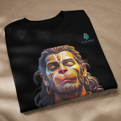 Hanuman Devotion T-Shirt & Tee Bluelander Premium Cotton Divine Spirit Wear.