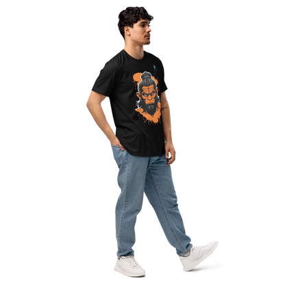 Bluelanders Divine Protection: Soft and Bio-Washed Hanuman premium unisex cotton T-Shirt.